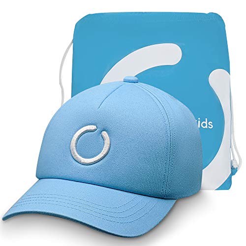 Gorra Azul para Niñas y Niños con Protección Solar UPF 50+ con Bolsa a Juego. Unisex. 5-12 años. Talla M (52-54 centímetros).