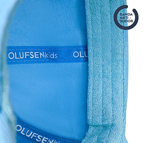 Gorra Azul para Niñas y Niños con Protección Solar UPF 50+ con Bolsa a Juego. Unisex. 5-12 años. Talla M (52-54 centímetros).