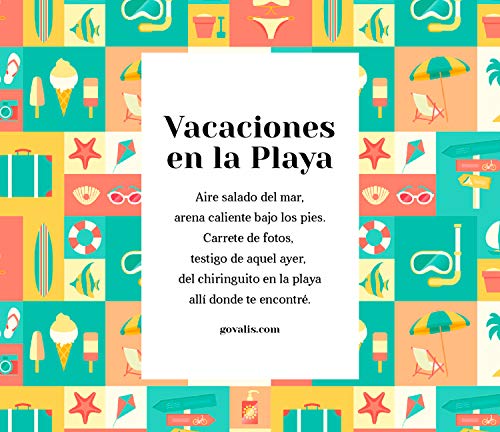 GOVALIS Vela Vacaciones en la Playa | Perfumadas y Aromáticas | Cera de Soja & Coco 100% Natural – Velas Recuerdos Relajación Decorativas Yoga Cumpleaños Fresco Regalos Originales – 70-90 h – 390 g