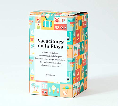 GOVALIS Vela Vacaciones en la Playa | Perfumadas y Aromáticas | Cera de Soja & Coco 100% Natural – Velas Recuerdos Relajación Decorativas Yoga Cumpleaños Fresco Regalos Originales – 70-90 h – 390 g