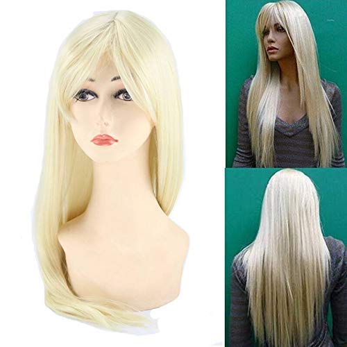 Gpzj Ombre Peluca marrón a Rubio Ceniza de Alta Densidad Resistente al Calor Tejido de Pelo sintético Pelucas llenas para Mujeres Hellip;