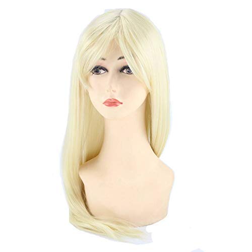 Gpzj Ombre Peluca marrón a Rubio Ceniza de Alta Densidad Resistente al Calor Tejido de Pelo sintético Pelucas llenas para Mujeres Hellip;