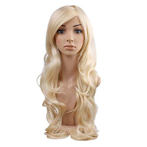 Gpzj Ombre Peluca marrón a Rubio Ceniza de Alta Densidad Resistente al Calor Tejido de Pelo sintético Pelucas llenas para Mujeres Hellip;