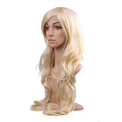 Gpzj Ombre Peluca marrón a Rubio Ceniza de Alta Densidad Resistente al Calor Tejido de Pelo sintético Pelucas llenas para Mujeres Hellip;