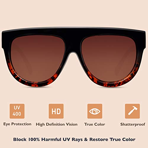 GQUEEN La mujer Plaza de enormes dimensiones gafas de sol Vintage Retro tonos MOS9