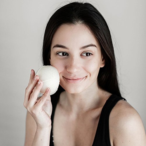 Grace & Stella Co. Esponja limpiadora facial suave de konjac para limpiar las impurezas de mujeres y hombres 2 piezas