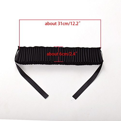 GRACEART Renacimiento Isabelino Volante Fruncido Cuello Collar (Negro)