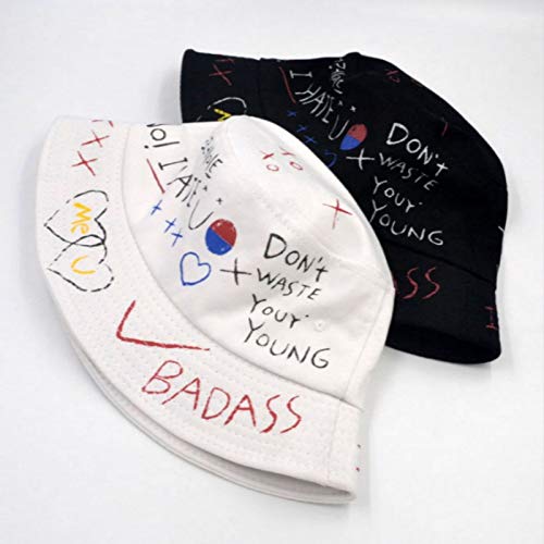 Graffiti Lover Bucket Hat para Mujer Primavera Verano Algodón Sombrero para El Sol Playa Al Aire Libre Pesca Gorra Femenina Sombrero De ala Ancha Pescadores Sombrero Paraenvío Gratis