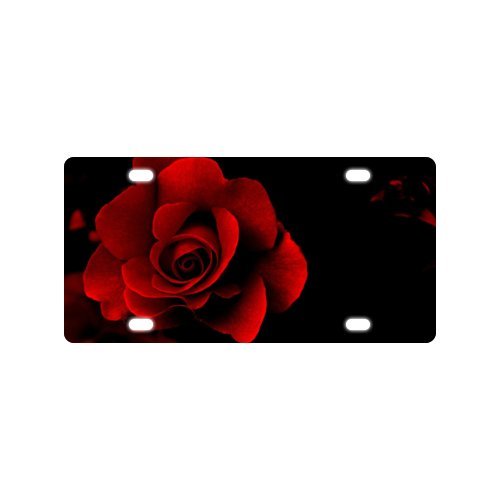 Gran descuento hermoso día de San Valentín Rose Metal placa de licencia de coche fabricado en aluminio – 6 x 12 inch