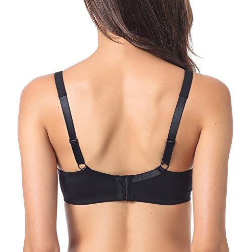 Gratlin - Sujetador De Lactancia y Premamá con Aros y Relleno para Mujer Negro 100E