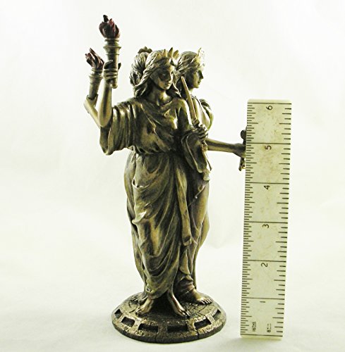 Greek Goddess Hekate Goddess of Magic Triple Figurine Bronzed Hecate Statue Ornament by NEM