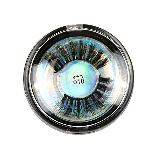 Greetuny 1par Pestañas postizas naturales largas 3D Grueso Pestañas mujer Ojos grandes Maquillaje profesional,Caja independiente (001)