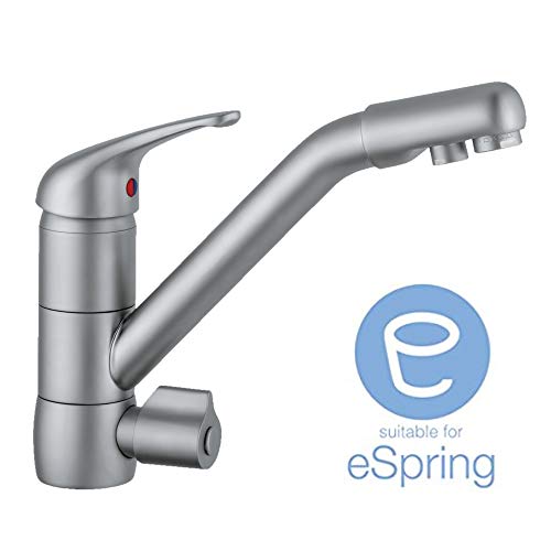 Grifo de 3 vías Siena AMWAY NKS de acero inoxidable para agua fría, caliente y filtrada. Un complemento elegante y elegante para tu filtro de agua. Adecuado para el filtro de agua Amway eSpring.