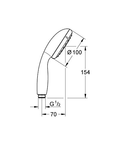 Grohe Tempesta 100 - Teleducha 2 chorros, color cromo (Ref.27597001)