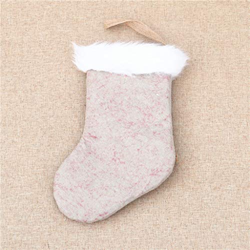 GROOMY Calcetines navideños, Christmas Christmas Tree Hanging Party Tree Decor Santa Stocking Sock Gift Candy Bags-S