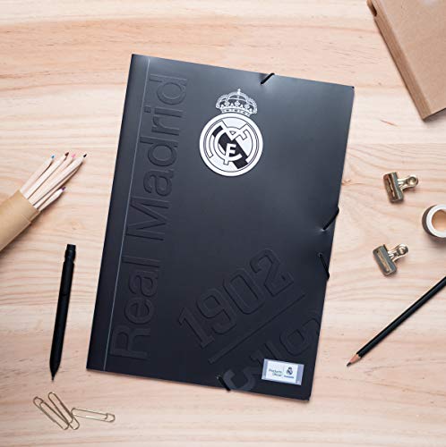 Grupo Erik Carpeta Gomas A4 Polipropileno Real Madrid, 21 x 29.7 cm