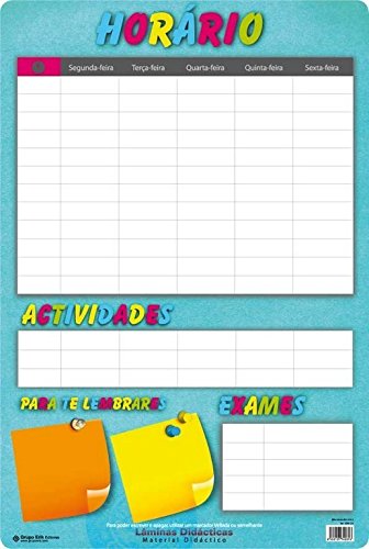 Grupo Erik Editores Lamina Didactica en Portugues Horario