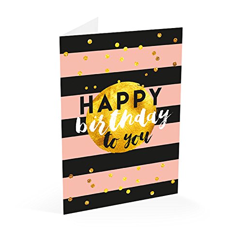 Grupo Erik Editores   Tarjeta Felicitacion A4 Glitter Happy Birthday