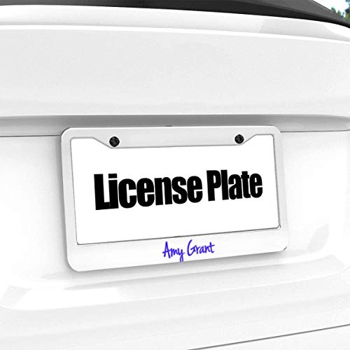 GTGTH Amy Grant Newest Thick Aluminum Alloy Polish Mirror License Plate Frames, Car Licence Plate Holder Covers for US Standard (2 Pcs 2 Holes Wide Silver)