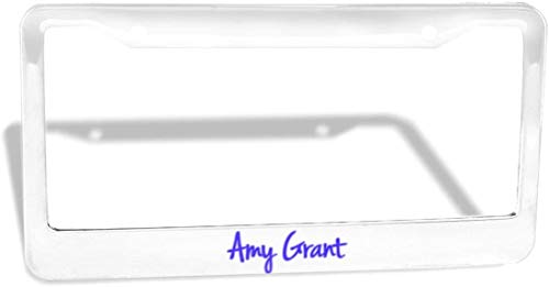GTGTH Amy Grant Newest Thick Aluminum Alloy Polish Mirror License Plate Frames, Car Licence Plate Holder Covers for US Standard (2 Pcs 2 Holes Wide Silver)