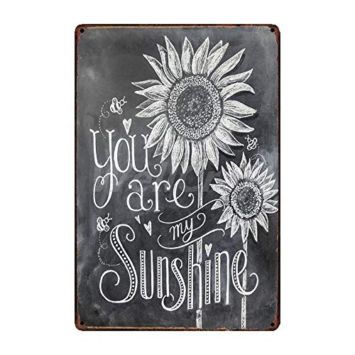 Guangzhouf You Are My Sunshine Love Sweet Tin Signs Quote Wall Plaque Custom Iron Painting Antique Bar Pub Decor SA-2656