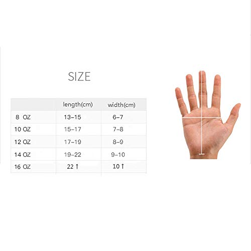 Guantes de boxeo Guantes de entrenamiento de entrenamiento de boxeo Hombres Mujeres frescos del estilo Muay Thai Sparring de los mitones de formación for los guantes de boxeo Muay Thai Boxing MMA (Col