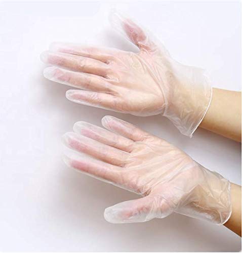 Guantes de vinilo de calidad médica, transparentes desechables y sin polvo - caja de 100 unidades (M)