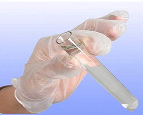 Guantes de vinilo de calidad médica, transparentes desechables y sin polvo - caja de 100 unidades (M)