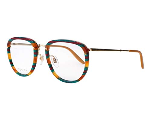 Gucci Gafas de Vista GG0675O BLUE AMBER HAVANA 52/22/145 hombre
