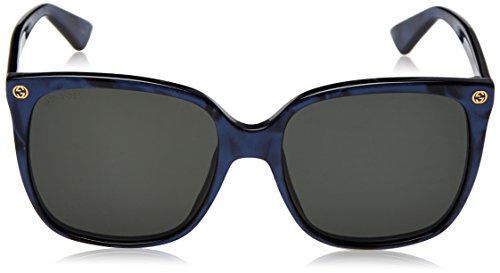 Gucci GG0022S-005 Gafas de sol, Azul, 57 Unisex