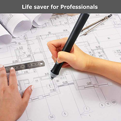 GuDoQi Automático Borrador, Borrador Eléctrico, Portátil Borrador para artistas con 92 Piezas Reemplazable de Borrador para Dibujar Lápices, Aprender, Oficina, Arquitectura Artes