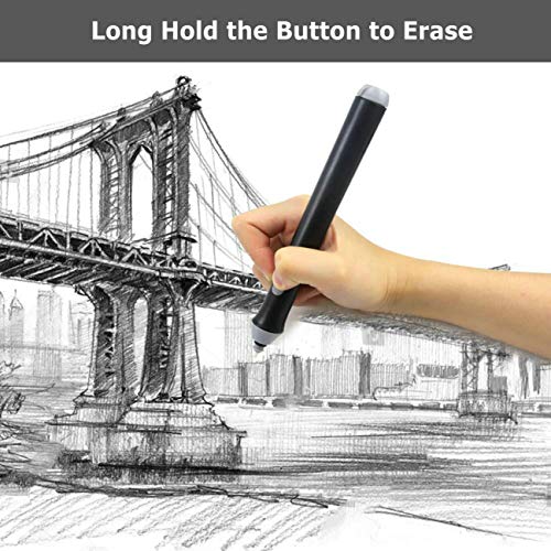 GuDoQi Automático Borrador, Borrador Eléctrico, Portátil Borrador para artistas con 92 Piezas Reemplazable de Borrador para Dibujar Lápices, Aprender, Oficina, Arquitectura Artes