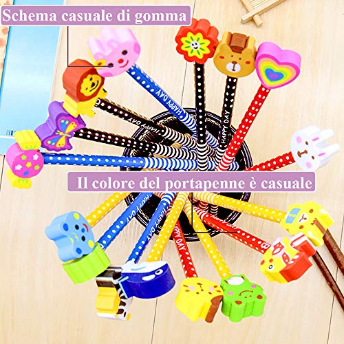 Gudotra 60pcs Lápices Infantiles Lápices de Madera de Dibujos Animados Regalos de Niños para la Fiesta de Cumpleaños Fiesta (Estilo7 60pcs lapices)