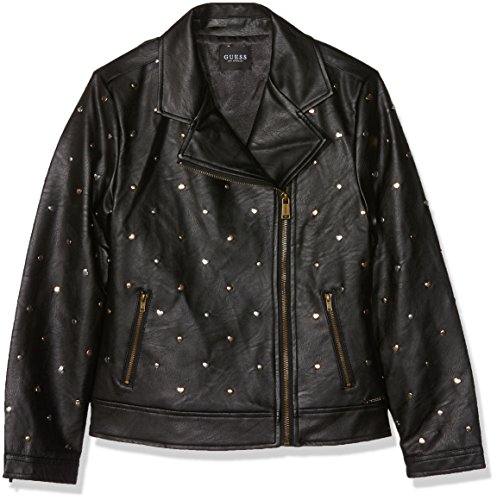 Guess Biker Abrigo de vestir, Nero (Jet Black A996), 158 para Niñas