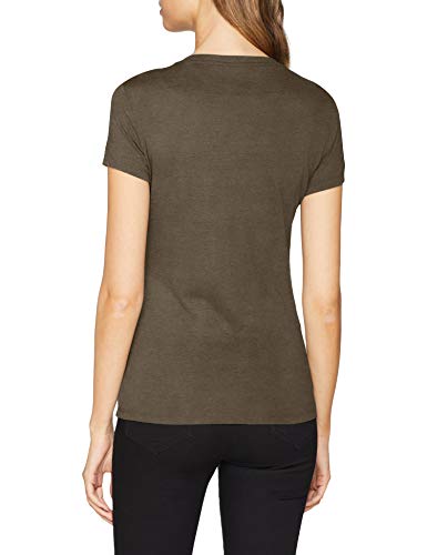 Guess SS Vn Icon tee Camiseta, Multicolor (Dark Military Green/G827), X-Small para Mujer