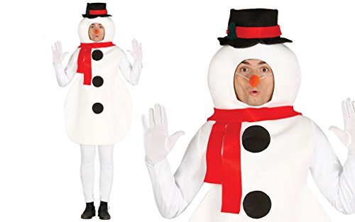 GUIRMA Disfraz de muñeco de Nieve para Hombre, Talla única.