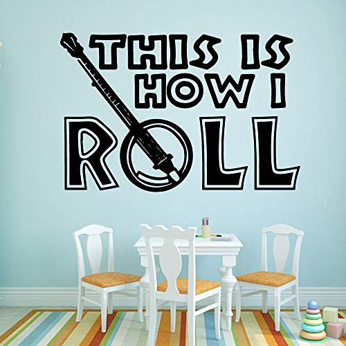 Guitar Rock Etiqueta de la pared Etiqueta de la pared Decoración de la casa Decoración de la sala de estar Accesorios Mural | Etiqueta de la pared 30cm X 45cm