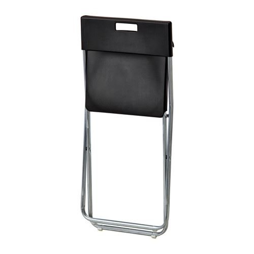 Gunde – Silla plegable, color negro