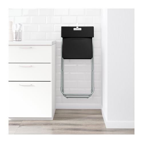 Gunde – Silla plegable, color negro