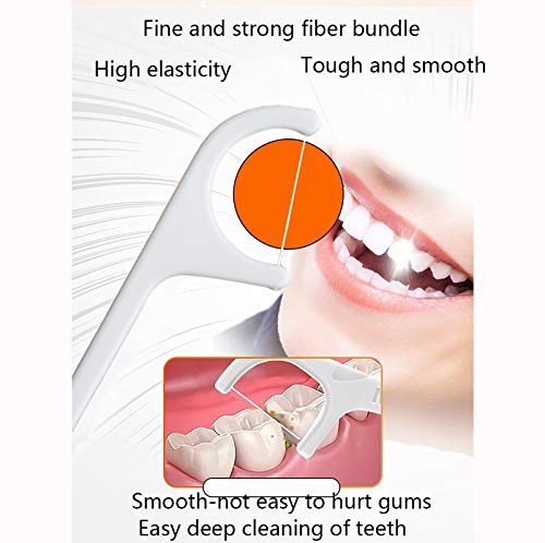 Guoz Hilo Dental desechable，Hilo Dental 100 Piezas,palillo de Dientes,Palos de Dientes,Teeth Whitening Strips,palillo Dental,removedor de Manchas