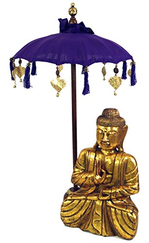 Guru-Shop Paraguas Ceremonial, Paraguas Decorativo Asiático - Mediano/púrpura, 92x50 cm, Sol- Paraguas