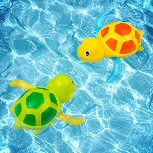 GWHOLE 3 Tortugas Juguetes de Baño Juguetes de Agua Juguete de Piscina Tortugas Juegos Acuáticos Regalo Verano Niños