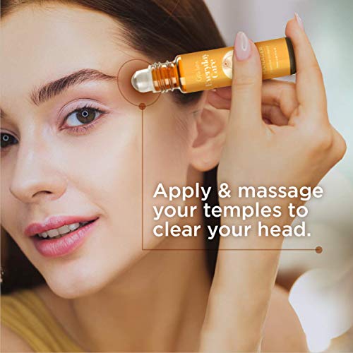 Gya Labs rodar sobre de aceite esencial para aliviar la migraña - Menta y lavanda para aliviar el dolor de cabeza y el estrés (10 ml) - Mezclas de aceite esencial 100% puro, natural y prediluido