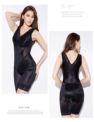 Gyan Mujer Siamés Corsé Plan de Belleza Algas Marinas Abdomen Cintura Pierna de viga Cadera Cuerpo Esculpir el Cuerpo Mujer Ropa Interior,Black,L