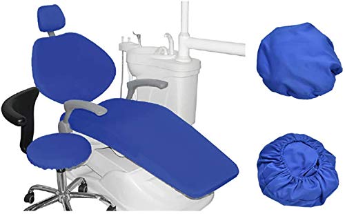 GYS Cubierta de la Silla Tela Unidad Dental Impermeable Fibra de Poliuretano Cubierta Protectora elástica reposacabezas protección Respaldo Dentista Equipo 4 Piezas/Set,A,4 Pieces