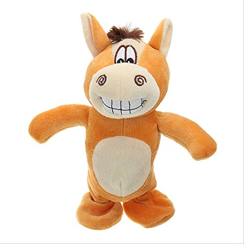 GYYOU Juguete de Felpa parlante Burro parlante electrónico Vacas Juguete de Peluche Lindo Hablar Música y Caminar Muñecas Mascotas Juguetes de Peluche Eléctrico Parlar Caminar Animales A2