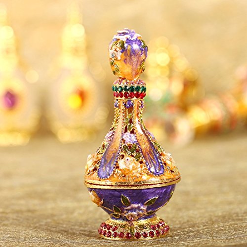 H & D Treasured frasco de Perfume diseño de anillo de caja de recuerdos con soporte caja de regalos decoración