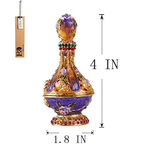 H & D Treasured frasco de Perfume diseño de anillo de caja de recuerdos con soporte caja de regalos decoración