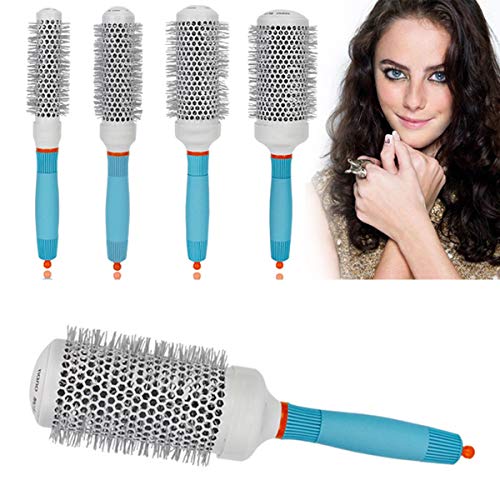 HaiQianXin Cepillo de Pelo de cerámica Barril Redondo Cepillo de Pelo Hierro Resistente al Calor Peine Radial Rizado El enderezarse (Size : 27 * 4cm-32#)