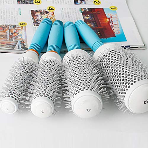 HaiQianXin Cepillo de Pelo de cerámica Barril Redondo Cepillo de Pelo Hierro Resistente al Calor Peine Radial Rizado El enderezarse (Size : 27 * 4cm-32#)
